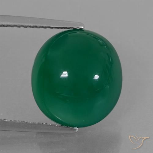 7.38ct Naturel Vert jaunâtre Agate, ovale, Translucide