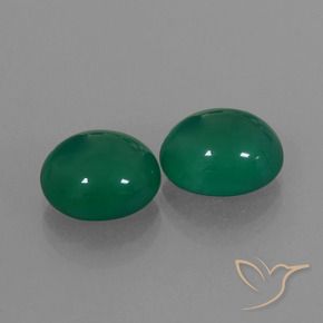 Achetez naturel 5.23ct Vert moyen Agate gems, Coupe ovale, En provenance Inde chez GemSelect. En stock, livraison internationale!