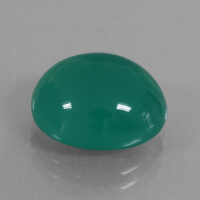 Agate vert naturelle coupe ovale, 7,10 ct, translucide