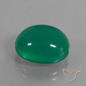 Agate Vert moyen naturelle ovale, 7.77 ct, Translucide