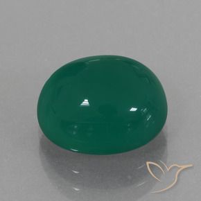 Agate Vert moyen naturelle ovale, 4.14 ct, Translucide