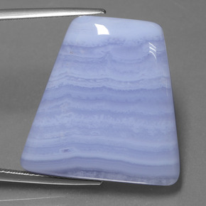 Agate bleue naturelle forme fantaisie, 36,34 ct, translucide