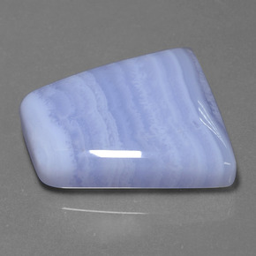 Agate bleue naturelle forme fantaisie, 36,34 ct, translucide