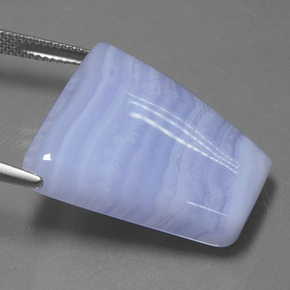 Agate bleue naturelle forme fantaisie, 36,34 ct, translucide