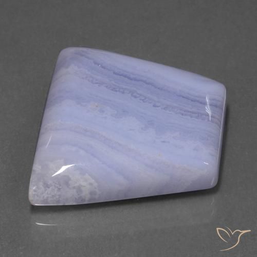 Agate Violet royal léger naturelle Fantaisie, 37.90 ct, Translucide