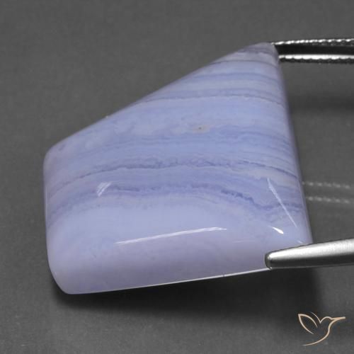 Agate Violet royal léger naturelle Fantaisie, 37.90 ct, Translucide