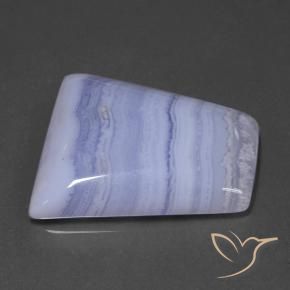 Agate Violet clair naturelle Fantaisie, 42.25 ct, Translucide