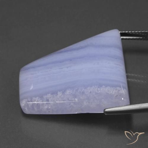 Agate Violet moyen-léger naturelle Fantaisie, 42.24 ct, Translucide