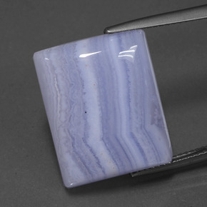 Agate Violet royal léger naturelle Baquette, 23.24 ct, Translucide