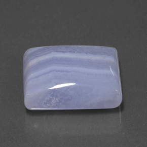 Agate Violet royal léger naturelle Baquette, 23.24 ct, Translucide