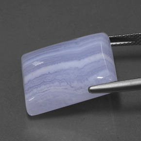 Agate Violet royal léger naturelle Baquette, 23.24 ct, Translucide