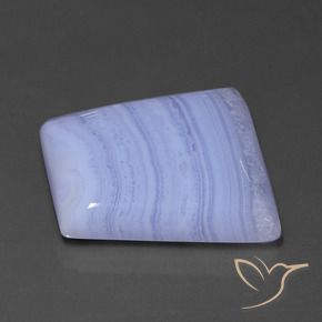 Agate violet royal naturelle forme fantaisie, 34,06 ct, translucide