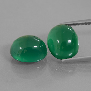 Achetez naturel 8,66ct vert agate gems, coupe ovale, en provenance inde chez gemselect. en stock, livraison internationale!