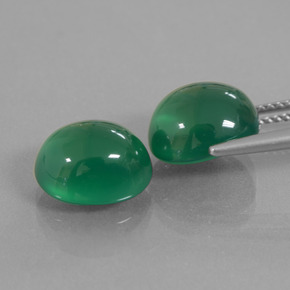 Achetez naturel 8,66ct vert agate gems, coupe ovale, en provenance inde chez gemselect. en stock, livraison internationale!