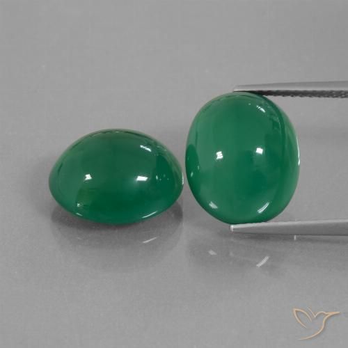 Achetez naturel 13,04ct vert agate gems, coupe ovale, en provenance inde chez gemselect. en stock, livraison internationale!