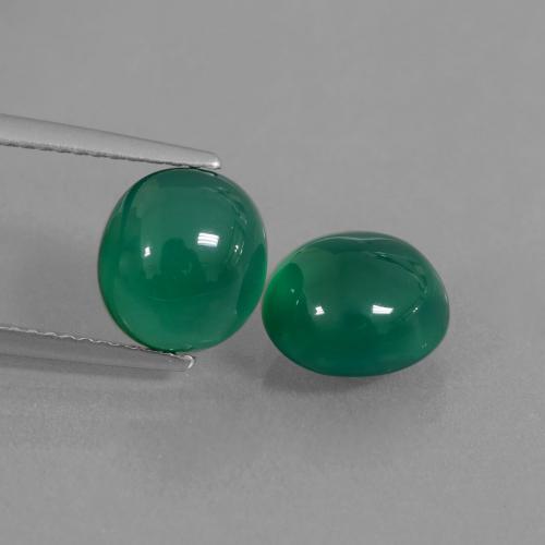 Achetez naturel 5.36ct Forêt verte Agate gems, Coupe ovale, En provenance Inde chez GemSelect. En stock, livraison internationale!