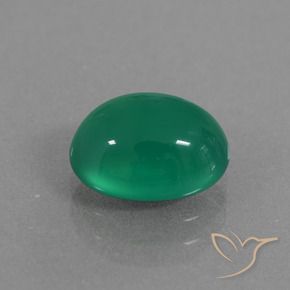 Agate Vert pin naturelle ovale, 2.33 ct, Translucide