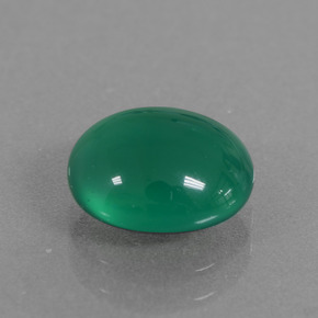 Agate Forêt verte naturelle Coupe ovale, 2.08 ct, Translucide