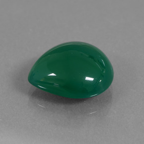 Agate Vert naturelle En forme de poire, 6.09 ct, Translucide