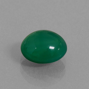 Agate Forêt verte naturelle Coupe ovale, 2.12 ct, Translucide