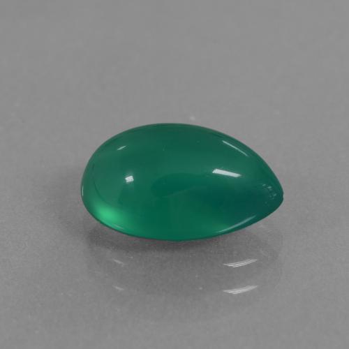 Agate Vert pin naturelle En forme de poire, 2.19 ct, Translucide
