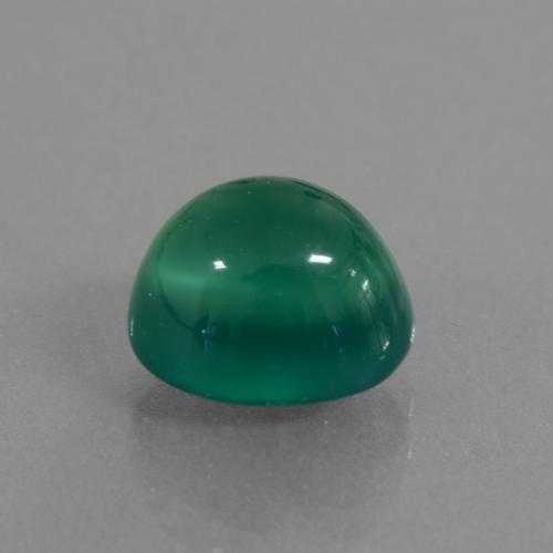 Agate vert naturelle coupe ovale, 2,66 ct, translucide