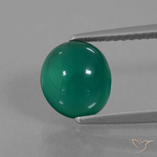 2.25ct Naturel Vert Agate, ovale, Translucide