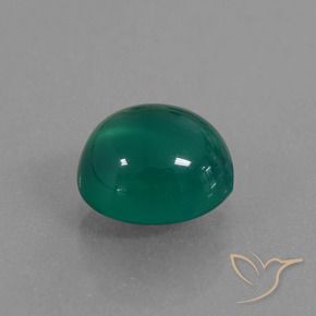 Agate Vert naturelle ovale, 2.25 ct, Translucide