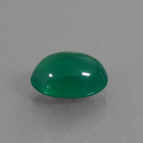 Agate vert naturelle coupe ovale, 1,98 ct, translucide