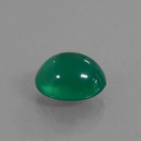 Agate Forêt verte naturelle Coupe ovale, 1.94 ct, Translucide