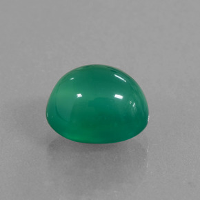 Agate vert naturelle coupe ovale, 2,52 ct, translucide