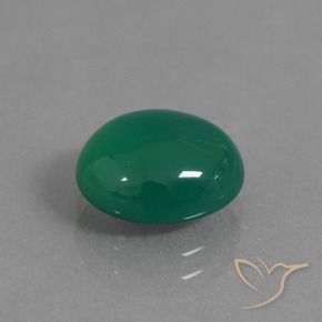 Agate Vert moyen naturelle ovale, 2.75 ct, Translucide