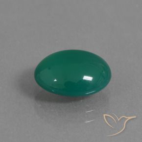 Agate Vert moyen naturelle ovale, 2.64 ct, Translucide