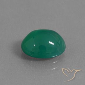 Agate Vert moyen naturelle ovale, 2.53 ct, Translucide
