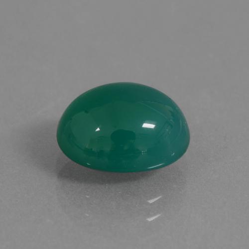 Agate vert naturelle coupe ovale, 2,91 ct, translucide