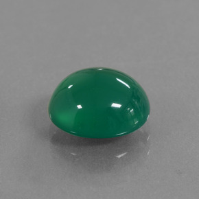 Agate vert naturelle coupe ovale, 2,54 ct, translucide