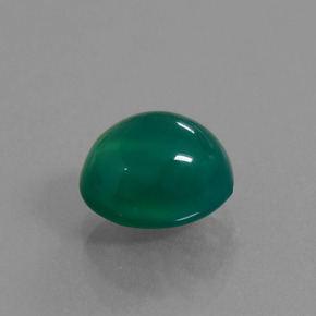 Agate vert naturelle coupe ovale, 2,42 ct, translucide