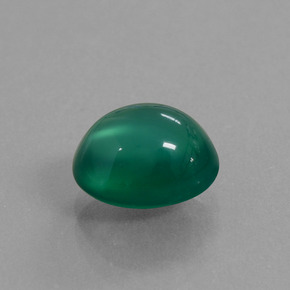 Agate Forêt verte naturelle Coupe ovale, 2.50 ct, Translucide