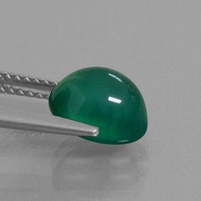 Agate Forêt verte naturelle Coupe ovale, 2.50 ct, Translucide