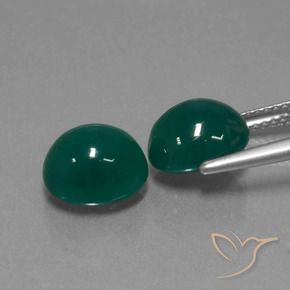 Achetez naturel 6.35ct Vert Agate gems, Coupe ovale, En provenance Inde chez GemSelect. En stock, livraison internationale!