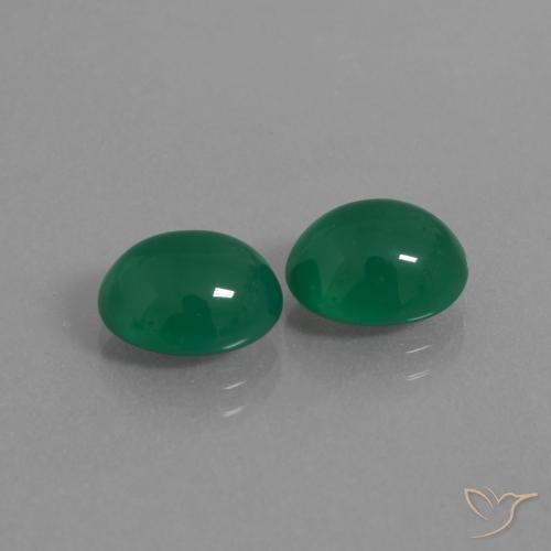 Achetez naturel 5,83ct vert agate gems, coupe ovale, en provenance inde chez gemselect. en stock, livraison internationale!