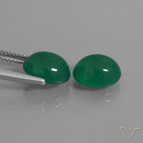 Achetez naturel 5,83ct vert agate gems, coupe ovale, en provenance inde chez gemselect. en stock, livraison internationale!
