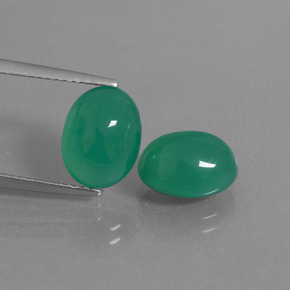 Achetez naturel 6,35ct vert agate gems, coupe ovale, en provenance inde chez gemselect. en stock, livraison internationale!