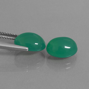 Achetez naturel 6,35ct vert agate gems, coupe ovale, en provenance inde chez gemselect. en stock, livraison internationale!