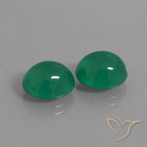 Achetez naturel 7,58ct vert agate gems, coupe ovale, en provenance inde chez gemselect. en stock, livraison internationale!