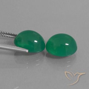 Achetez naturel 7,58ct vert agate gems, coupe ovale, en provenance inde chez gemselect. en stock, livraison internationale!