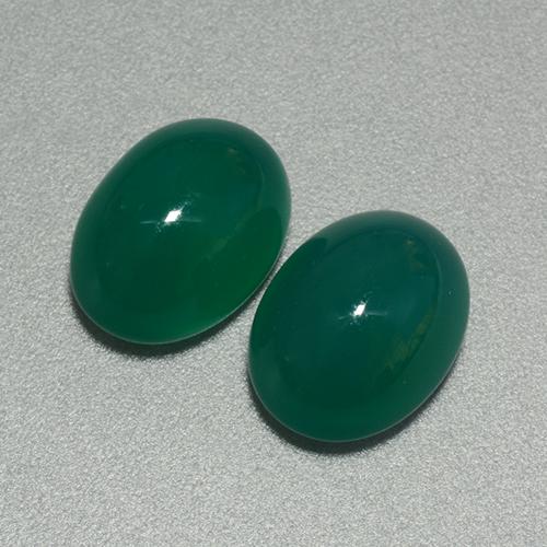 Achetez naturel 6,32ct vert agate gems, coupe ovale, en provenance inde chez gemselect. en stock, livraison internationale!