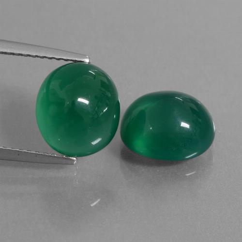 Achetez naturel 6.77ct Forêt verte Agate gems, Coupe ovale, En provenance Inde chez GemSelect. En stock, livraison internationale!
