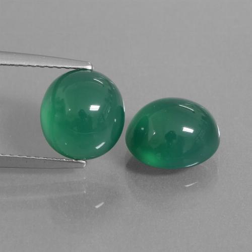 Achetez naturel 6.09ct Forêt verte Agate gems, Coupe ovale, En provenance Inde chez GemSelect. En stock, livraison internationale!
