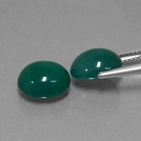 Achetez naturel 6.36ct Vert frais Agate gems, Coupe ovale, En provenance Inde chez GemSelect. En stock, livraison internationale!